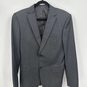 Z Zegna Blazer Lapel Collar Buttoned Long Sleeve Black Size 38R